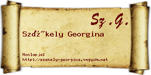 Székely Georgina névjegykártya