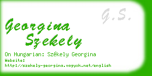 georgina szekely business card